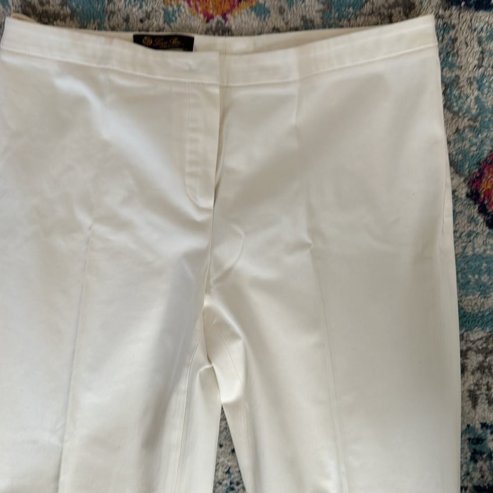 Loro Piana Elegant White Wide Leg Pants View 2